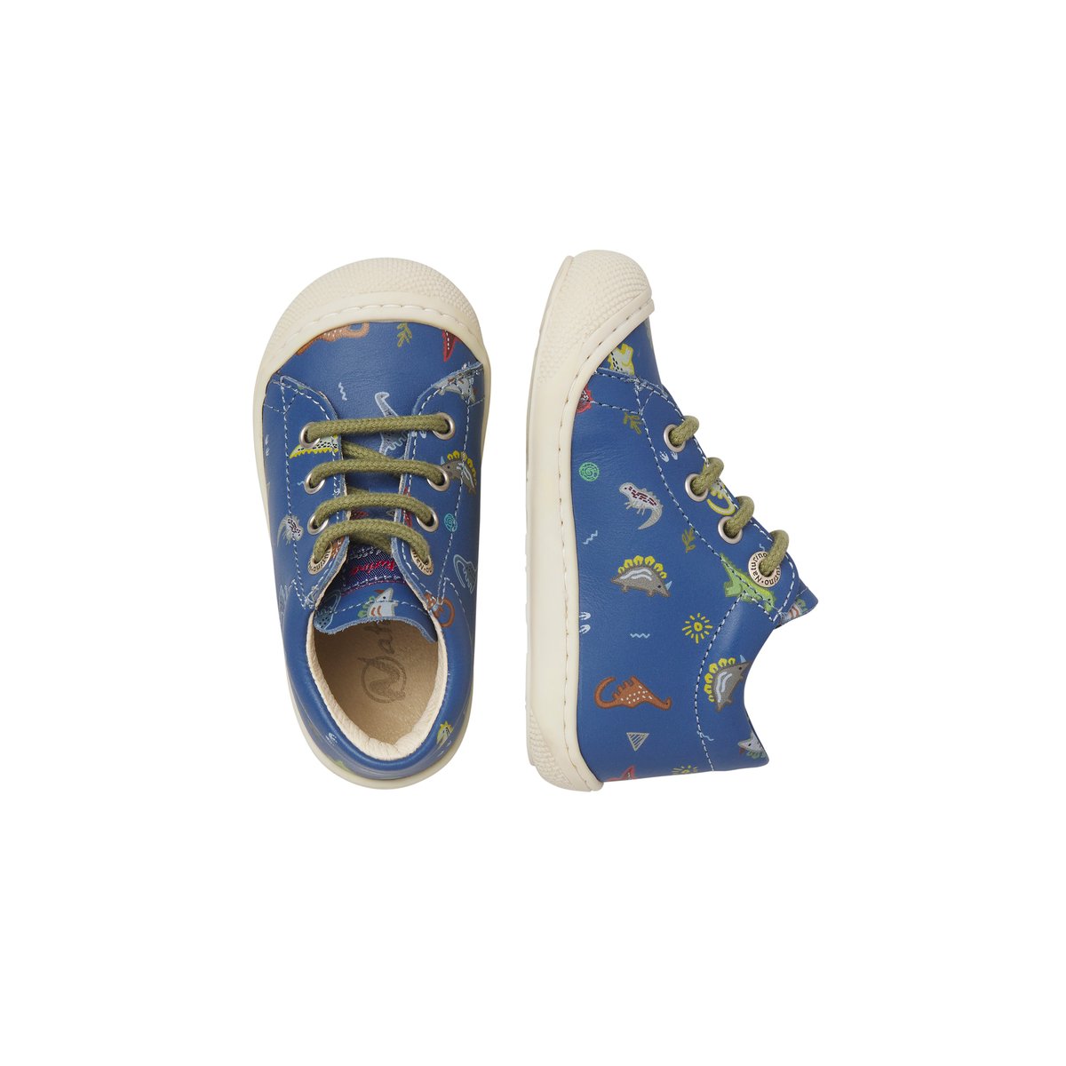 Chaussures premiers pas en cuir COCOON bleu-, NATURINO