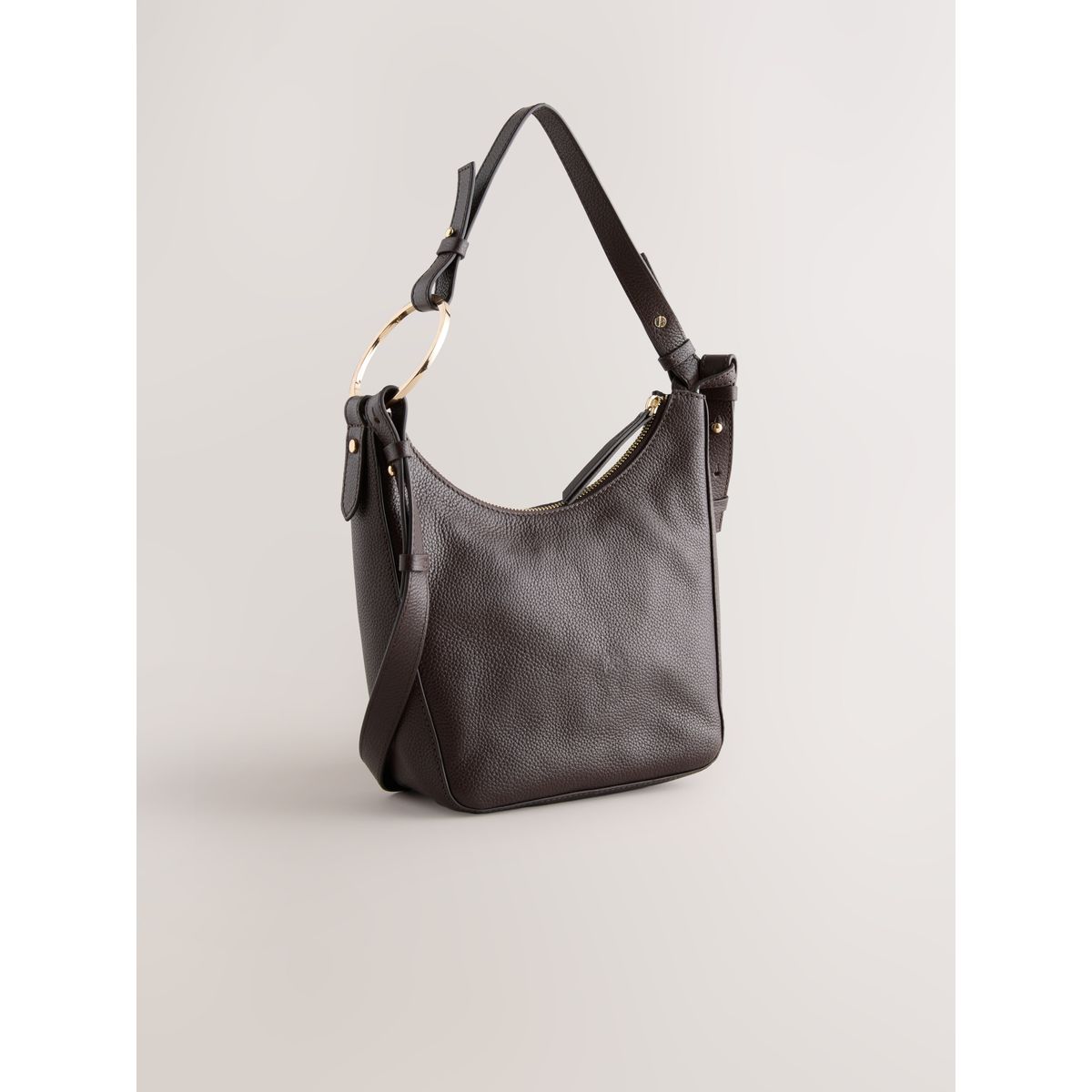 Sac bourse avec éléments en métal marron chocolat, NEXT