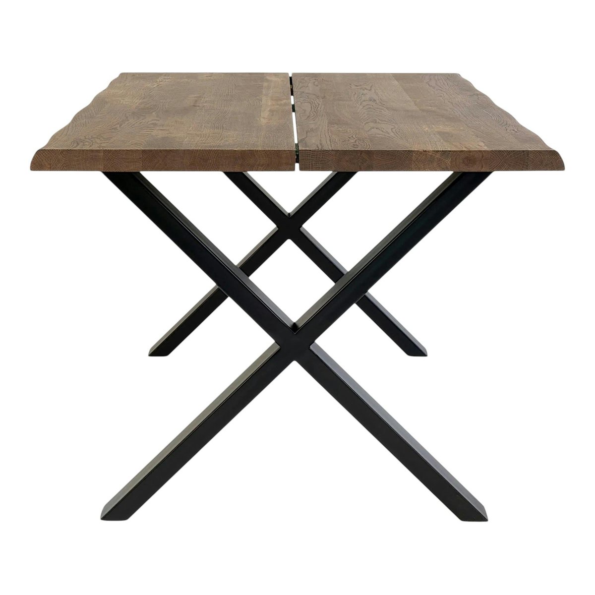 Ensemble table et chaises marron microfibre (lot de 5 pièces) SAVONE bois naturel, PIER IMPORT