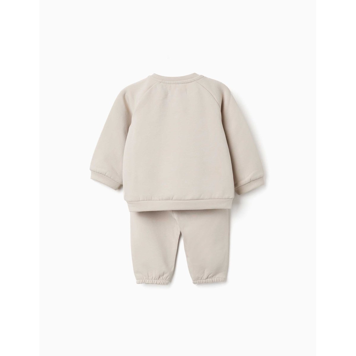 Ensemble sweat et pantalon en coton peigné gris clair, ZIPPY