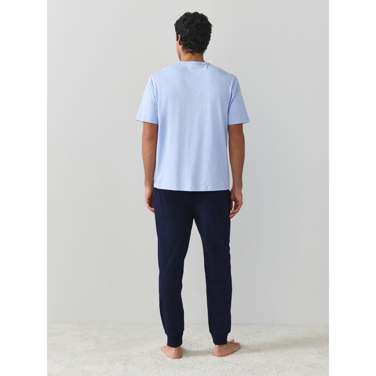 Pyjama en jersey à manches courtes, lot de 2 bleu/mauve, NEXT