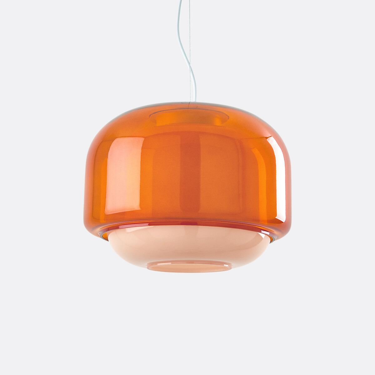 Hanglamp van gekleurd glas Ø30,5 cm, KINOKO donker oranje, LA REDOUTE INTERIEURS