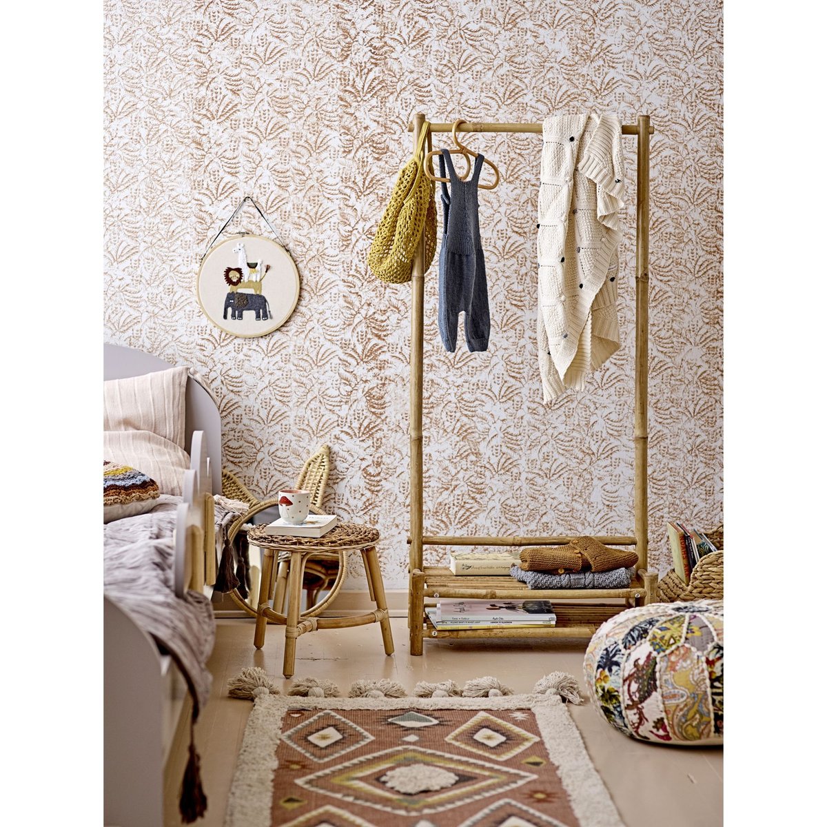 Cintre enfant en rotin Aranya nature marron, BLOOMINGVILLE