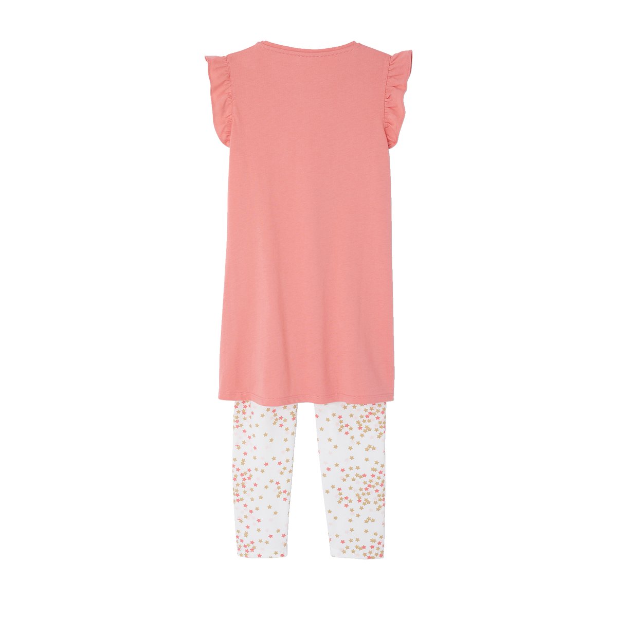 Ensemble nuit magique : Chemise de nuit + legging + masque + pochon rose, VERTBAUDET