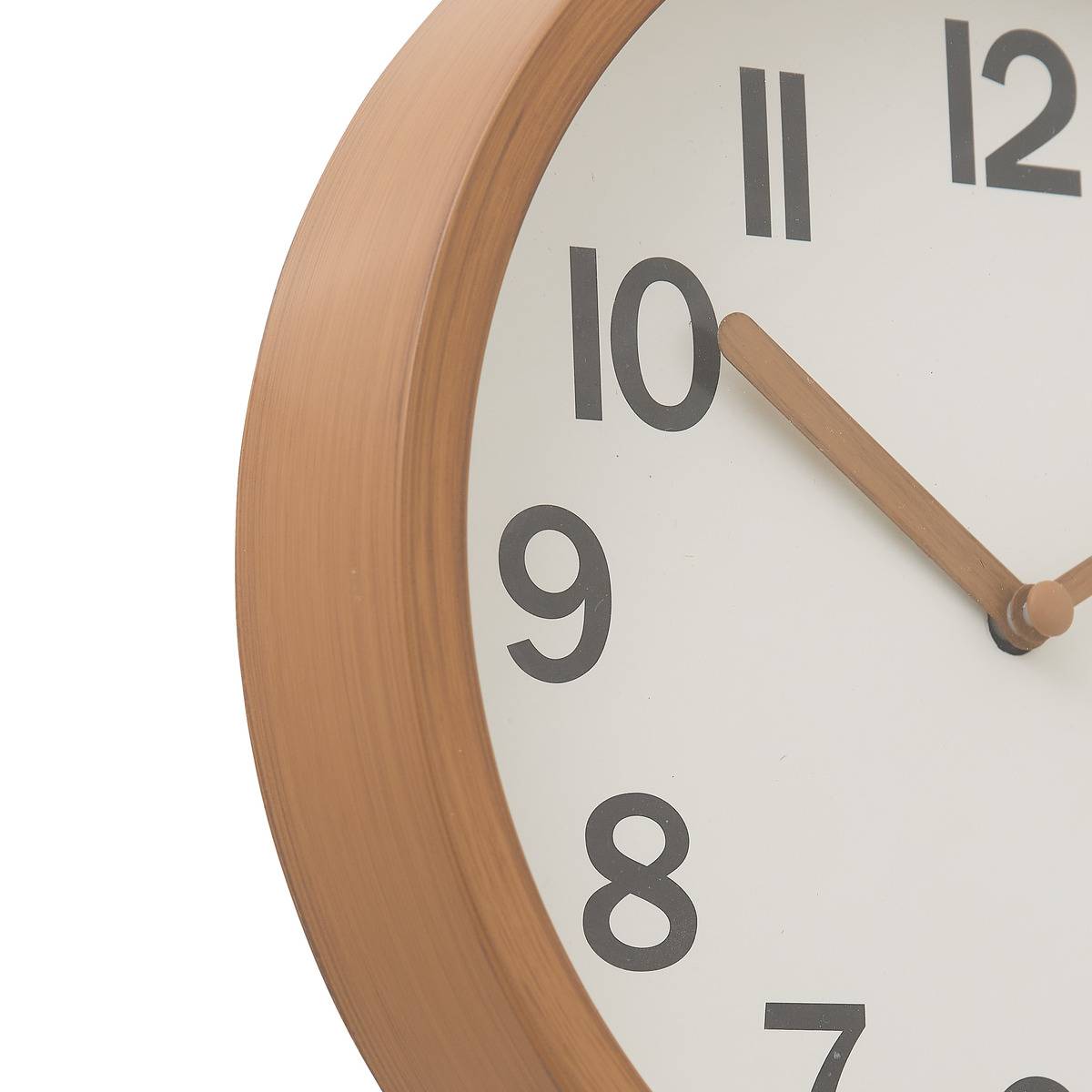 Horloge murale classique effet bois LOLY beige, ATMOSPHERA