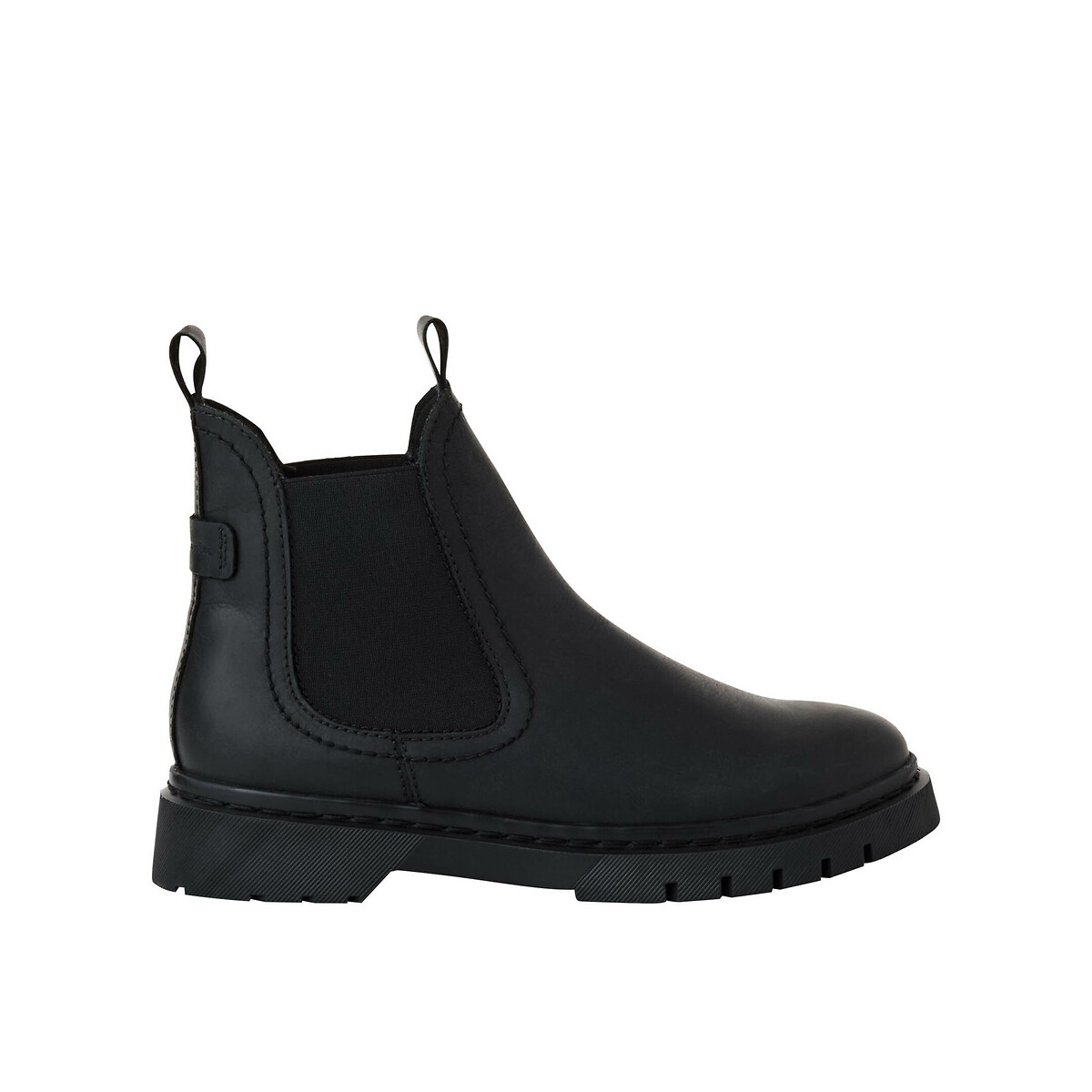 Bottines chelsea en cuir noir, TAMARIS