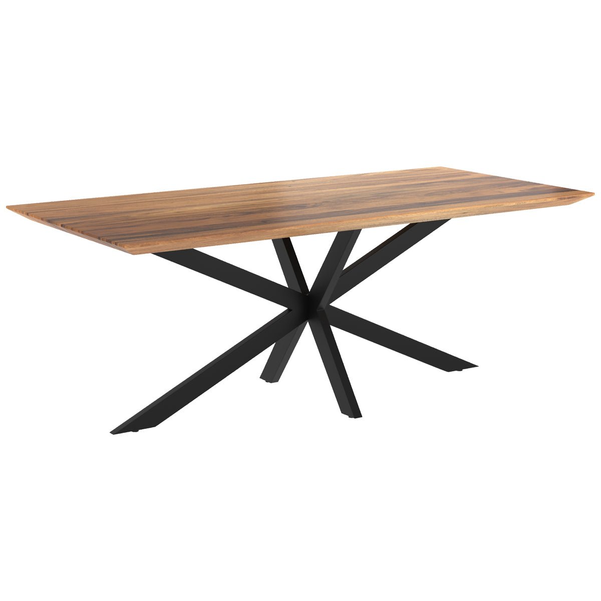 Table rectangulaire 8 personnes en bois de suar et métal 220 cm - SUDIRMAN bois naturel, MAISON PAVANE