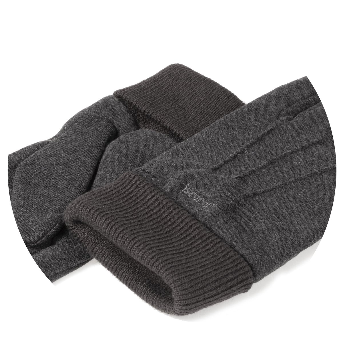 Gants tactiles en tissu doux et chaud, non doublés gris, ISOTONER