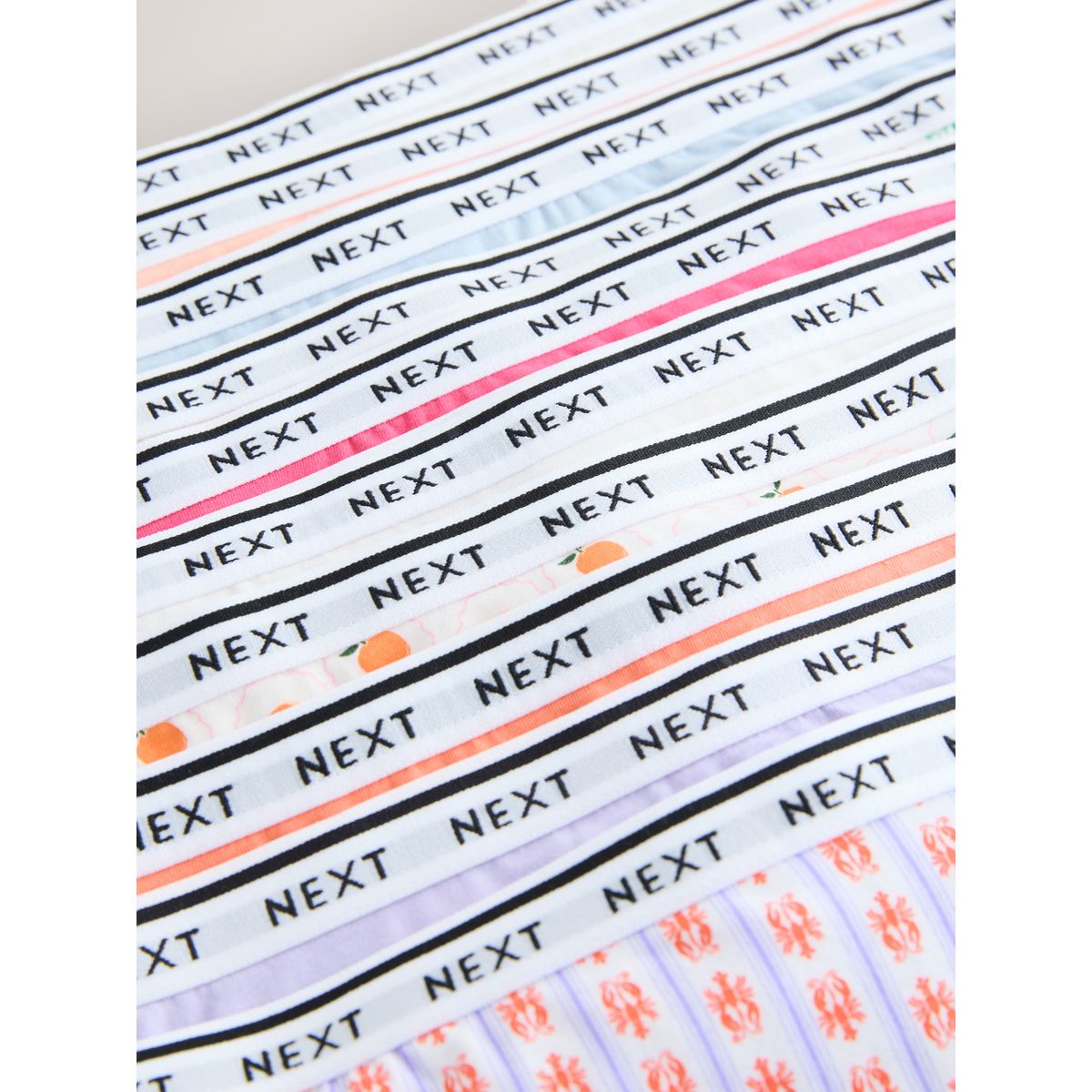 Culotte en coton à logo, lot de 10 orange/blanc, NEXT