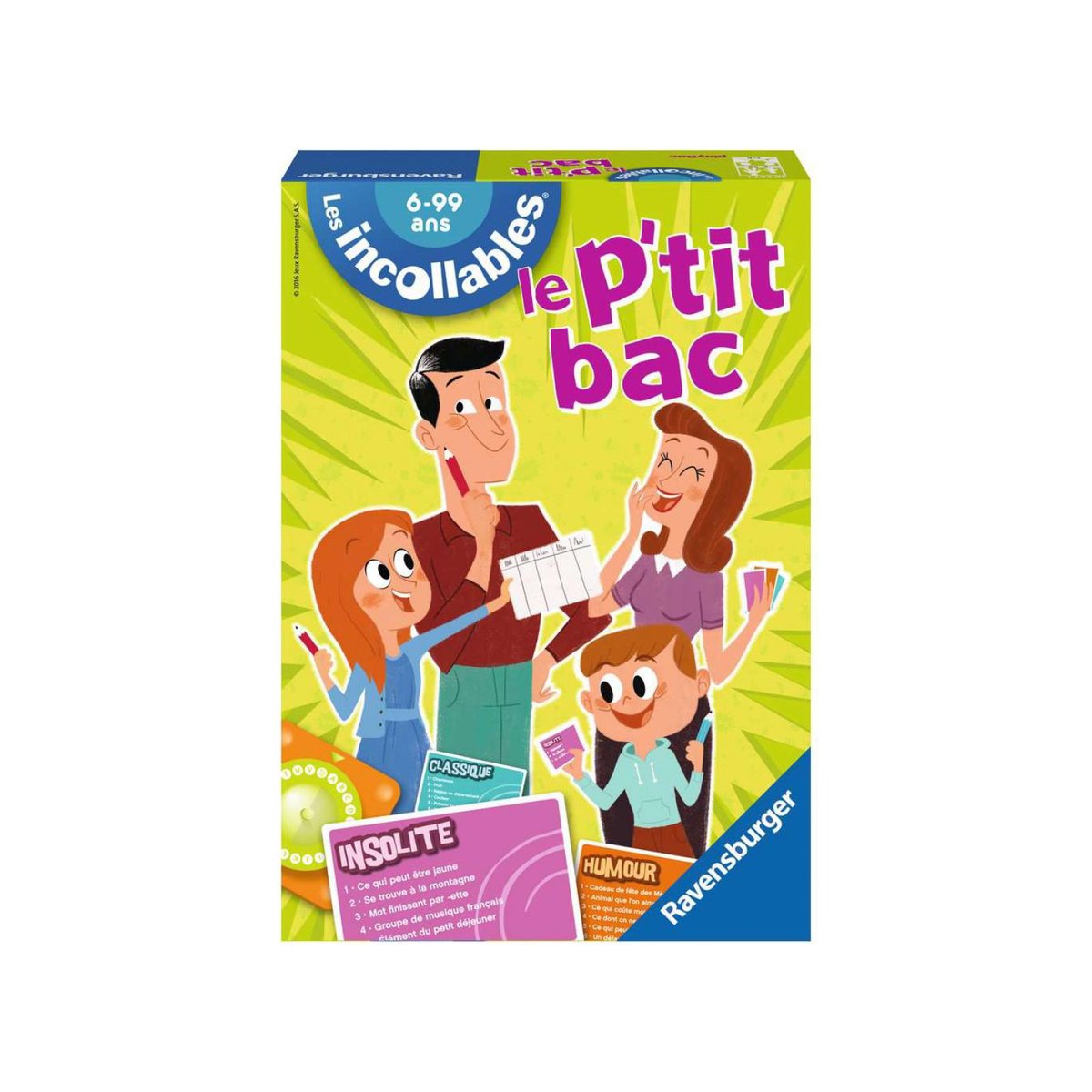 Le P'tit bac des Incollables couleur unique, RAVENSBURGER