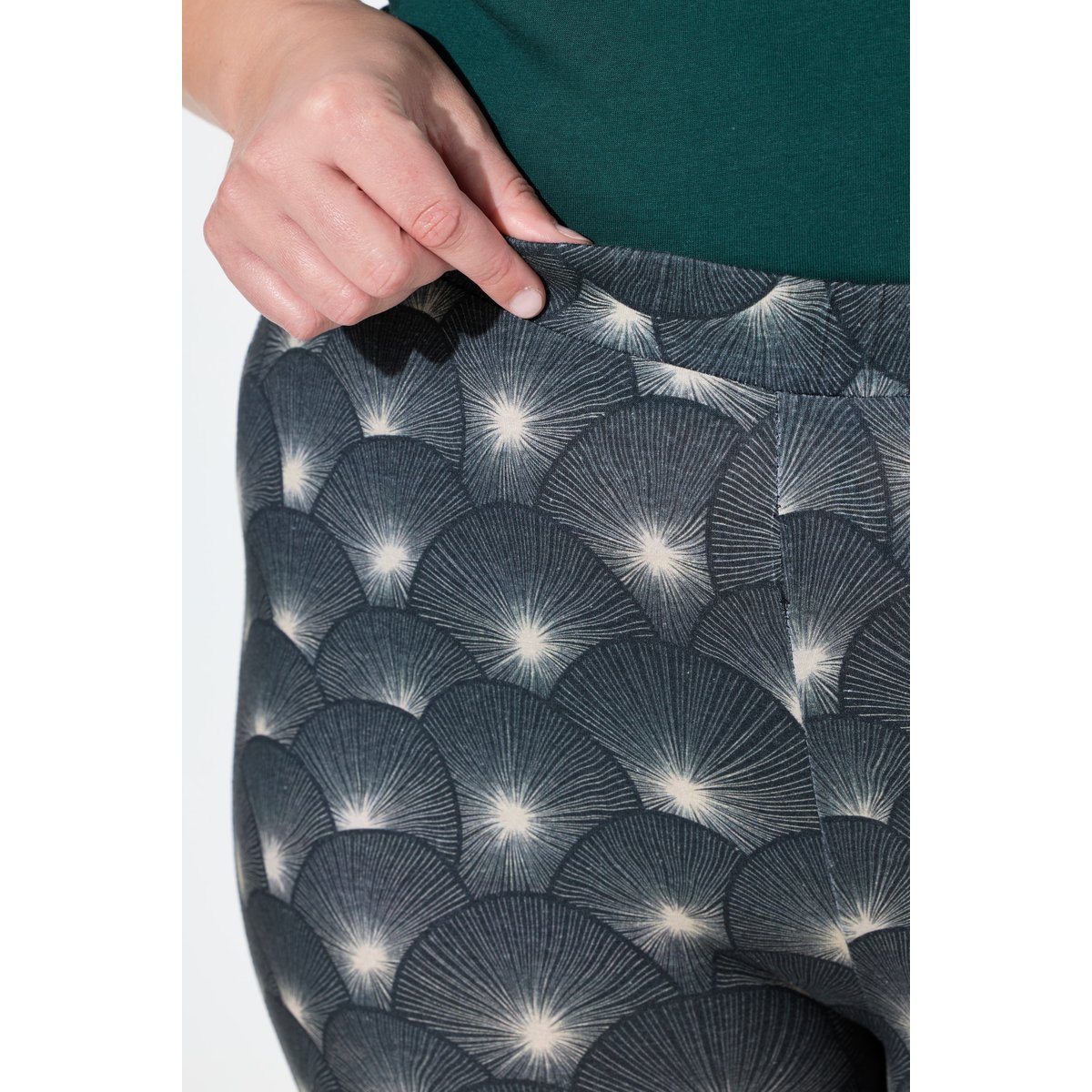 Legging en coton bio noir, ULLA POPKEN