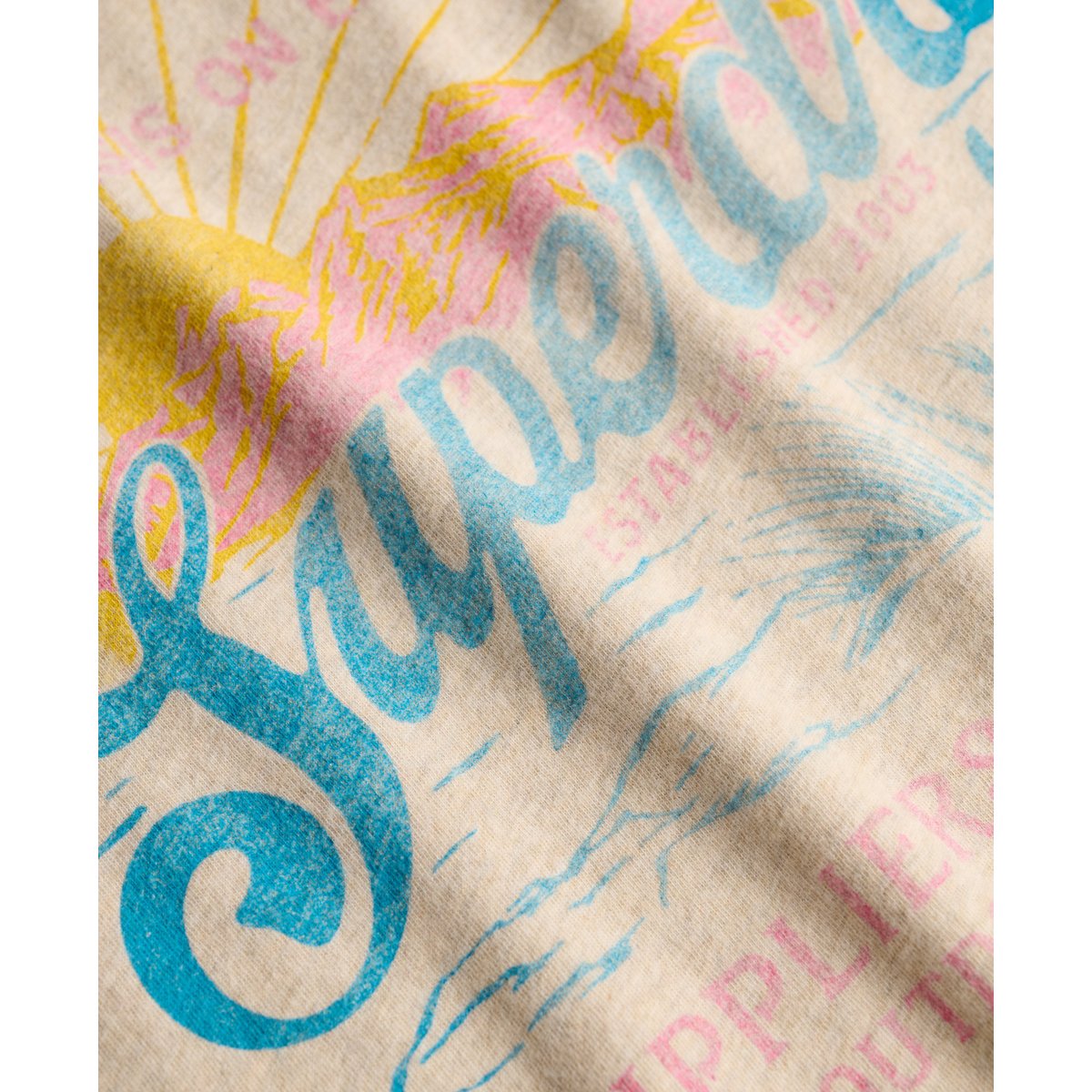 T-shirt Outdoors Mountain Coupe Décontractée pierre ponce chiné, SUPERDRY