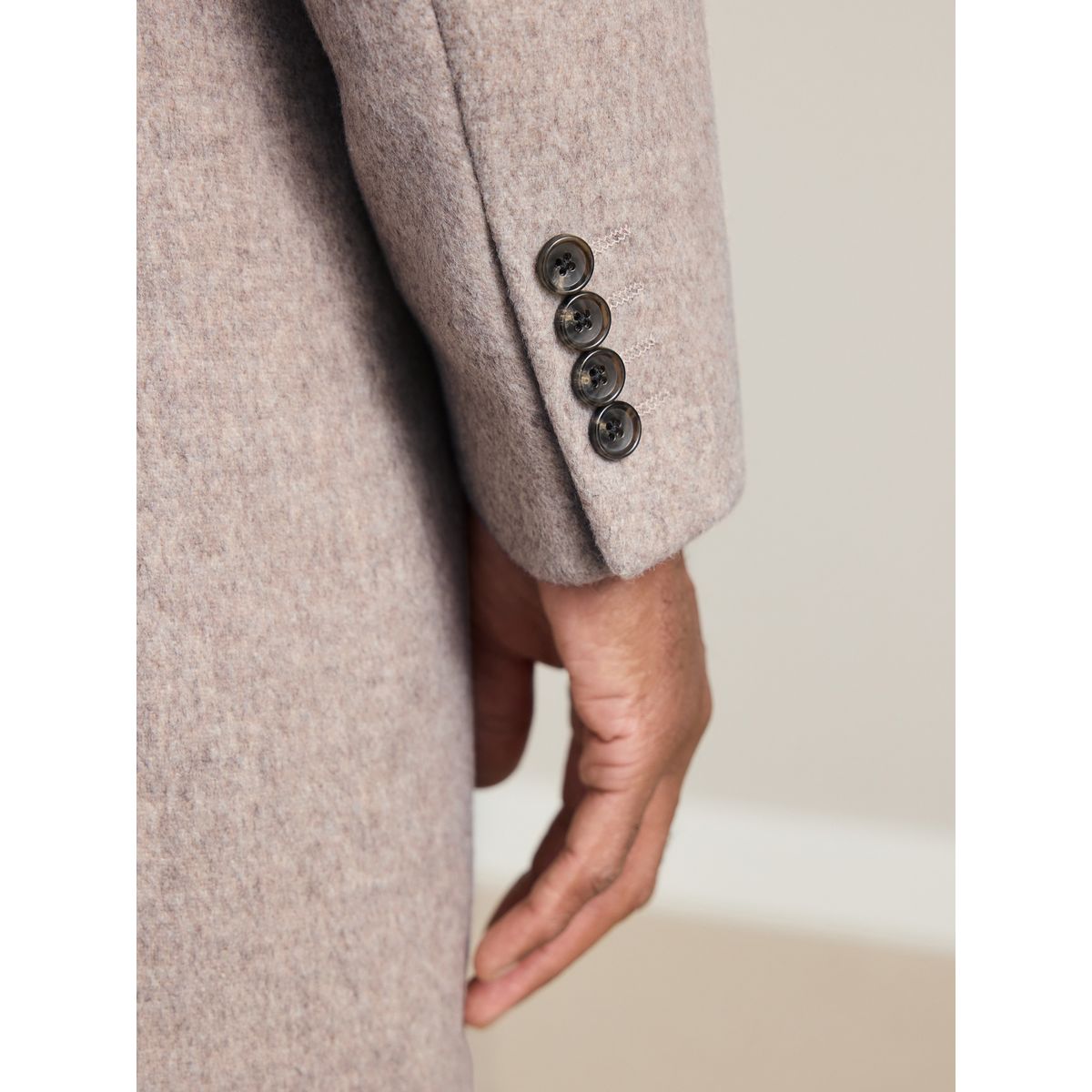 Manteau epsom en laine douce Signature crème, NEXT