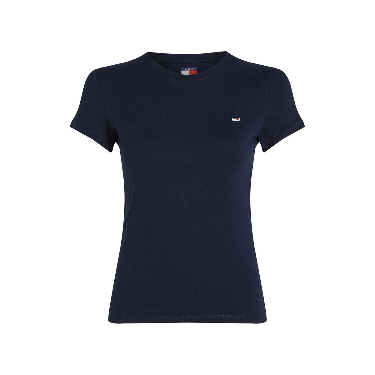 T-shirt col rond, manches courtes marine, TOMMY JEANS