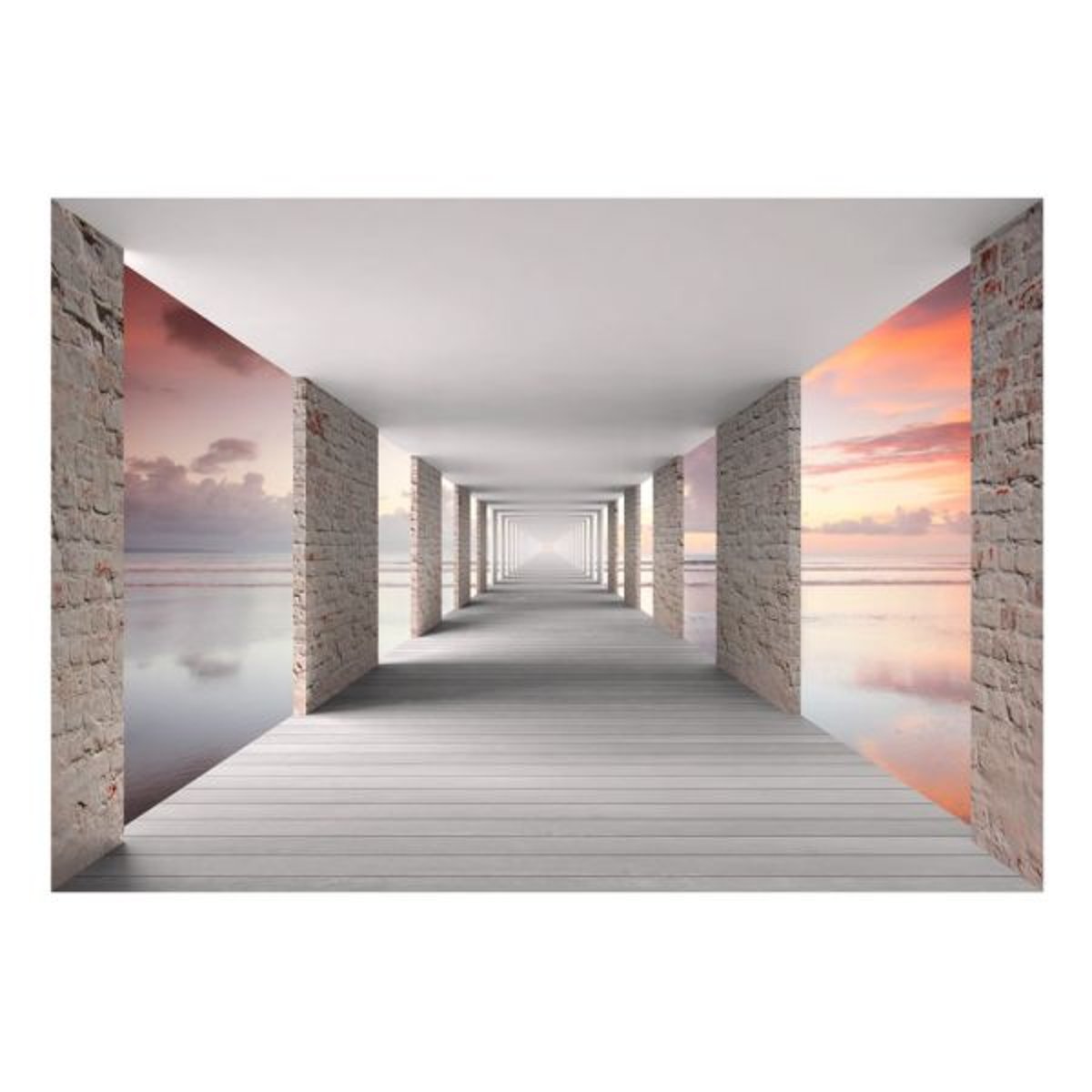 Papier peint intissé panoramique Paysage Walk in the Sky orange / cuivré, EDEN