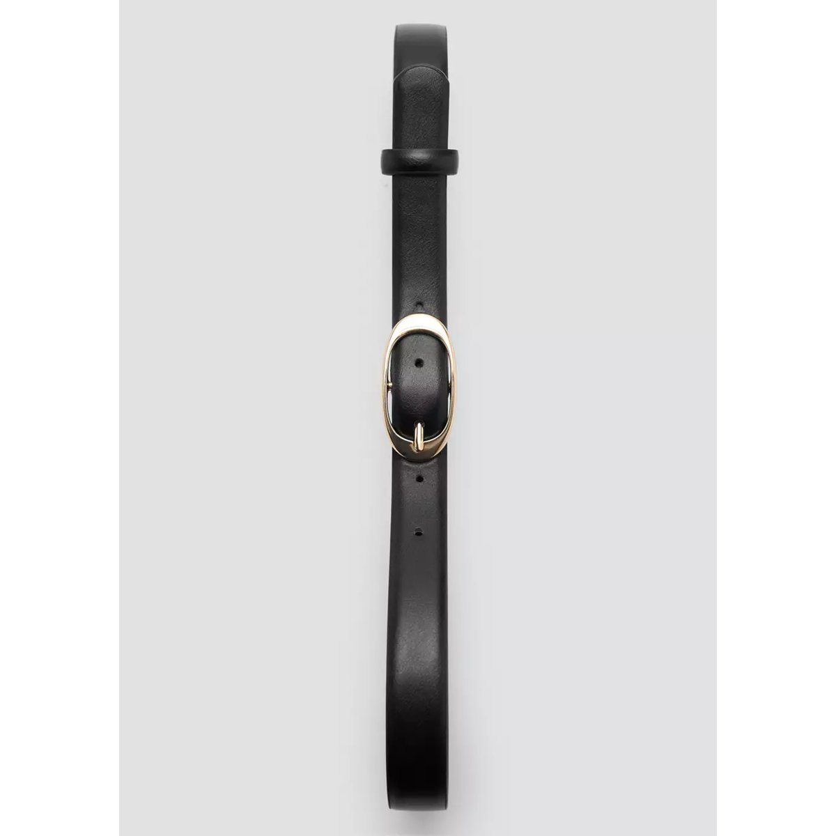 Ceinture boucle ovale noir, MANGO