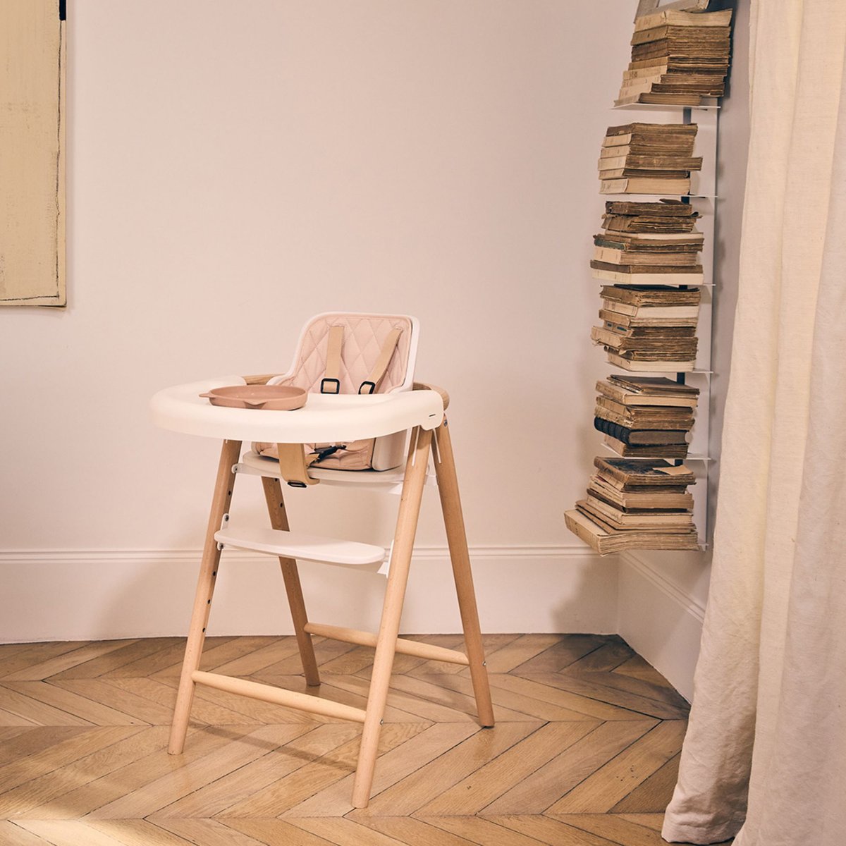 Tablette pour chaise haute TOBO White couleur unique, CHARLIE CRANE