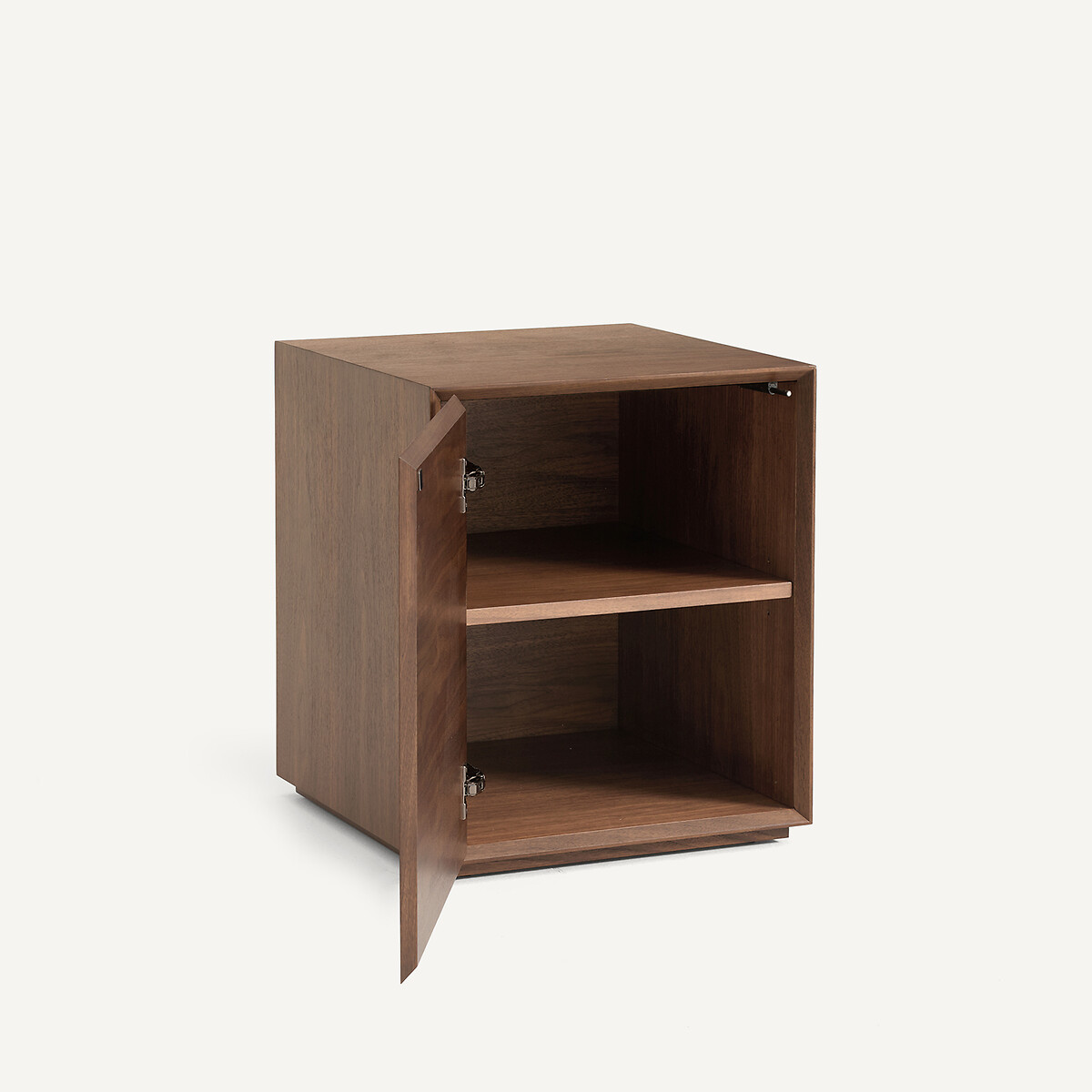 Mikube Walnut Veneered MDF 1-Door Office Cabinet walnut, AM.PM