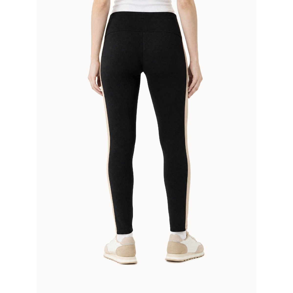Pantalon en double face avec bandes côtés contrastées NOEL black/safari, LE COQ SPORTIF