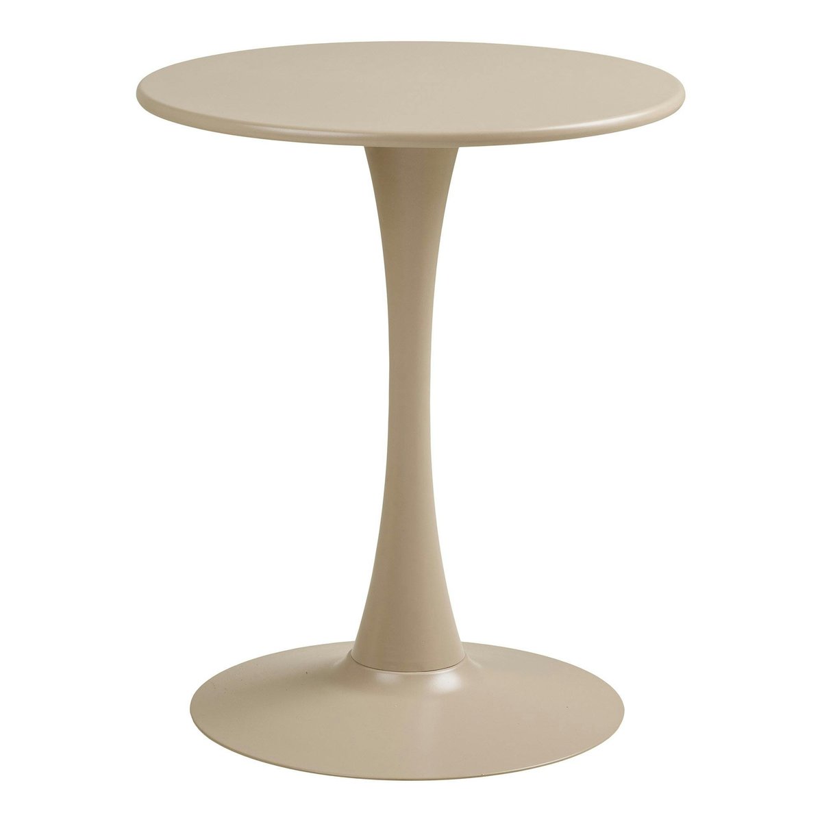 Table bistrot ronde en acier taupe ø60 cm RHODES taupe, PIER IMPORT