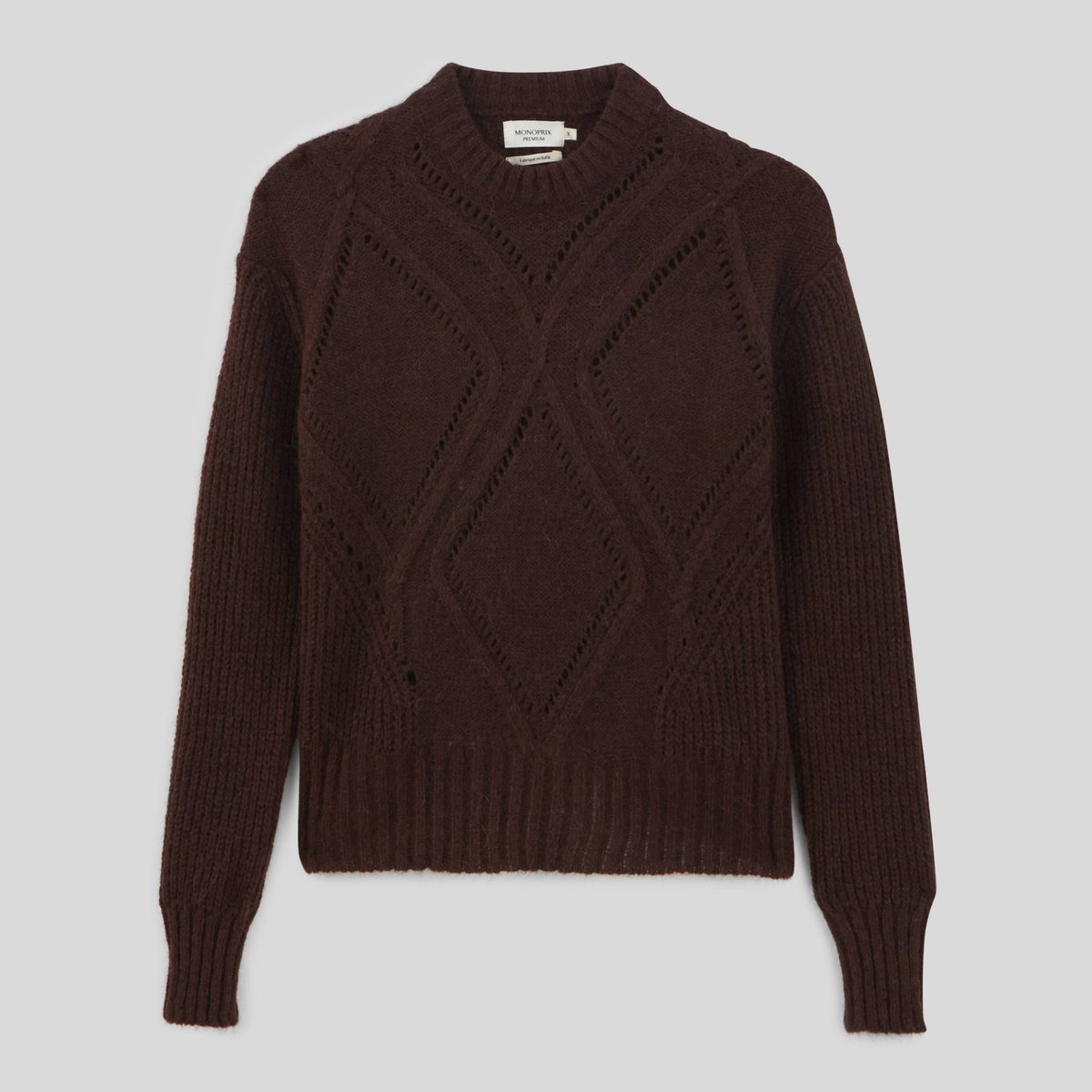Pull col rond arbre, MONOPRIX