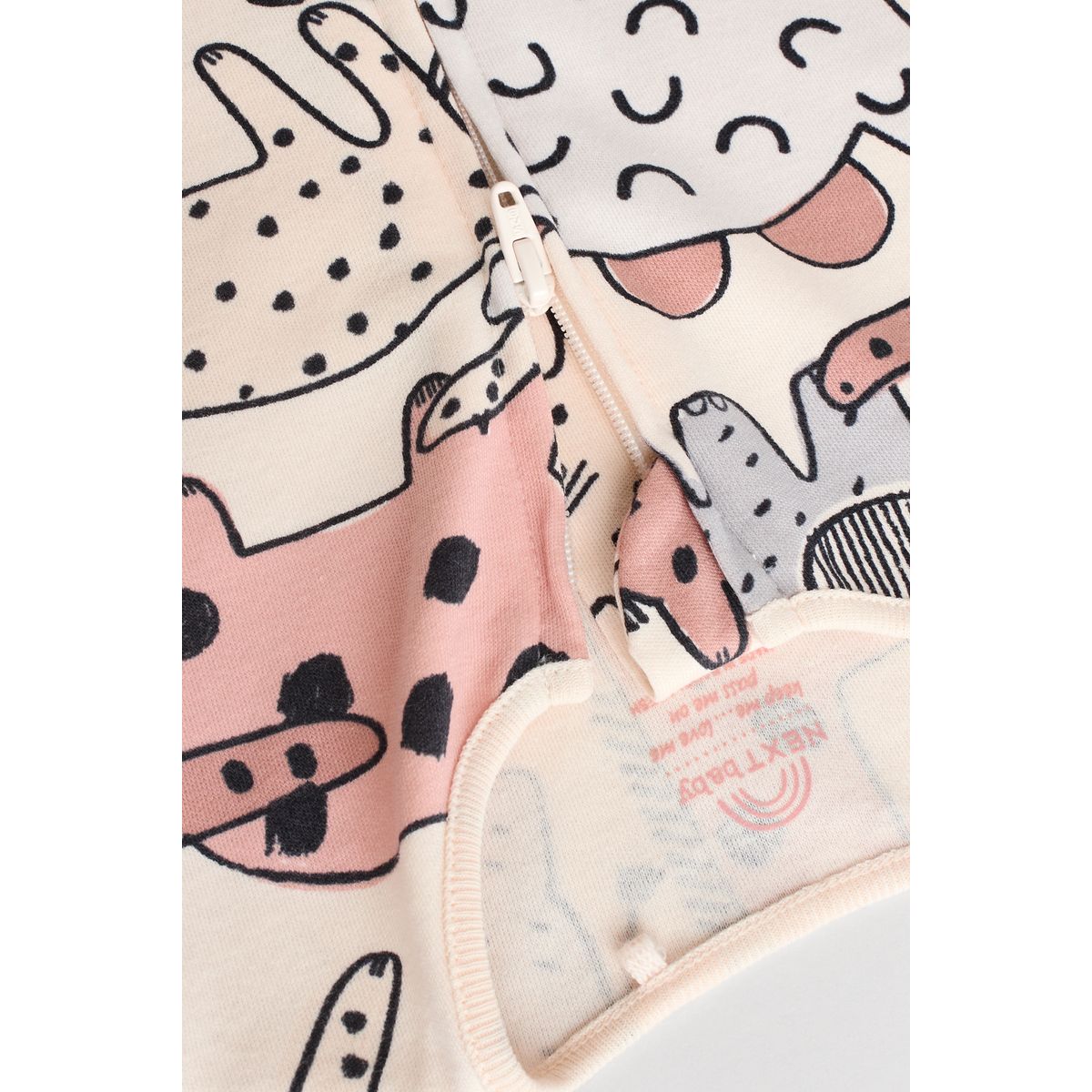 Dors-bien à zip double sens bébé, lot de 3 marron/crème, NEXT