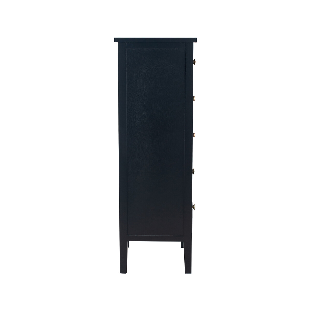 Luxe Pine Wood 5 Drawer Tall Boy black, SO'HOME