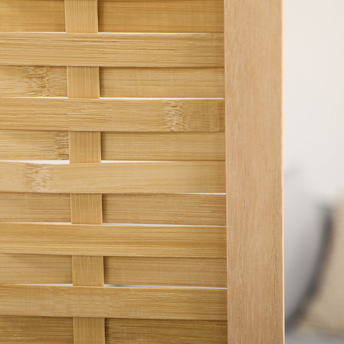 Cloison de séparation Bois de bambou Bois beige, HOMCOM