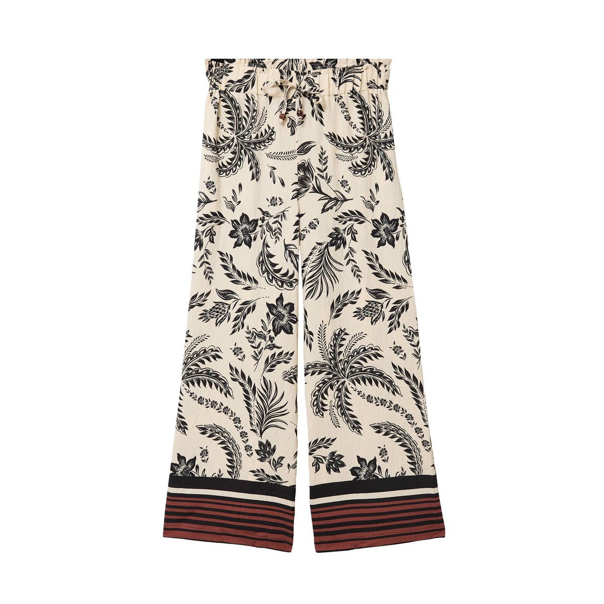 Pantalon large taille haute noir, BREAL