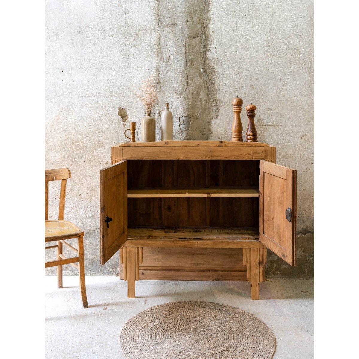 Petit buffet Art déco en bois clair Gilbert N°1875 - Bon état bois clair, DEBONGOUT