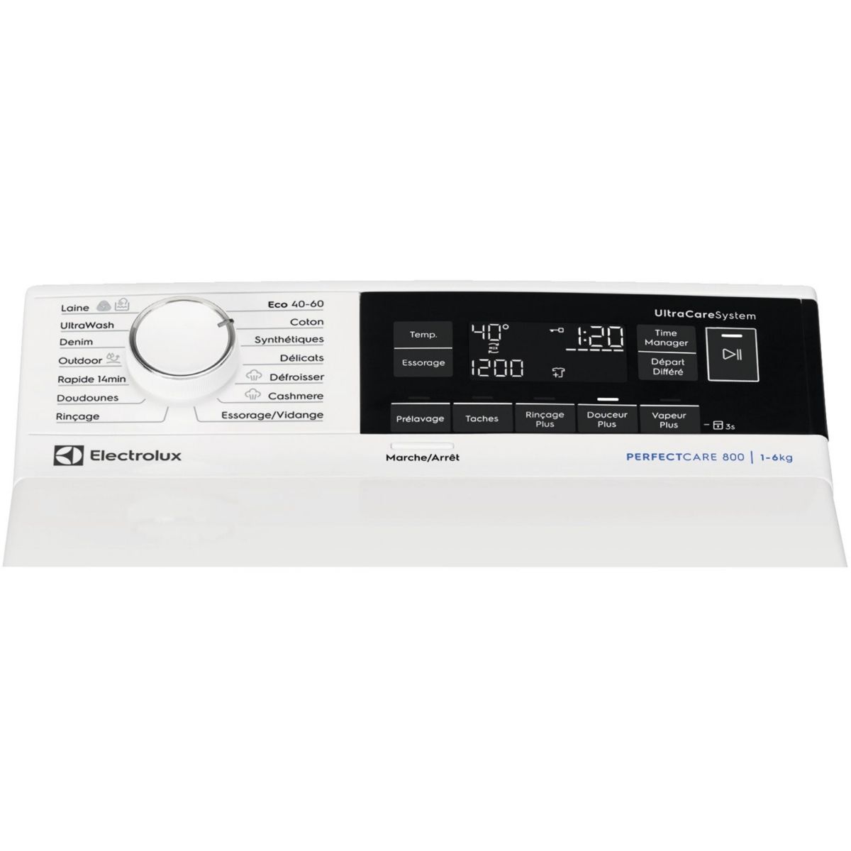 Lave linge top EW8T3653BA - 6 kg - 1451 tr/min - Classe A - Moteur induction couleur unique, ELECTROLUX