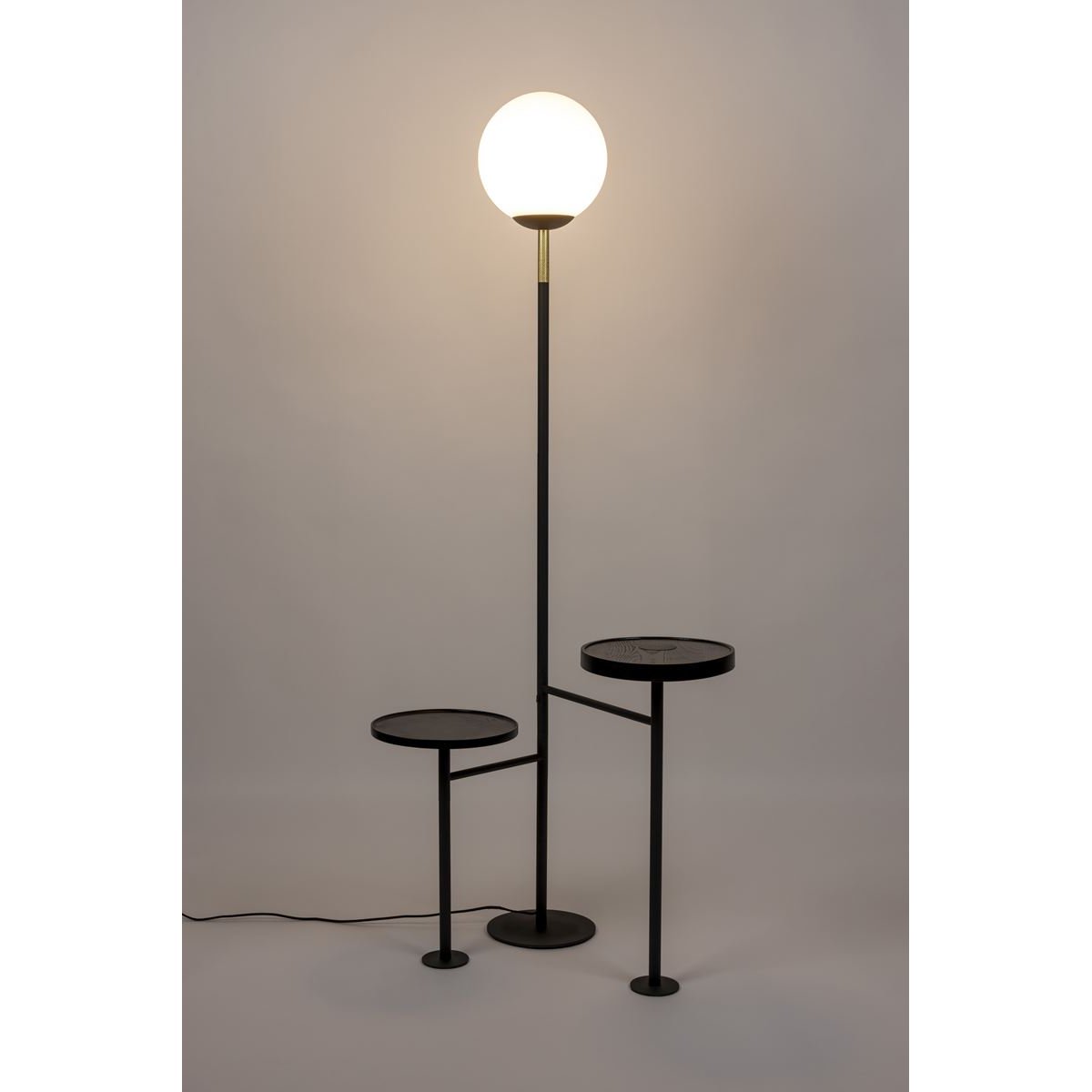 Lampadaire design en verre, ORION blanc, ZUIVER