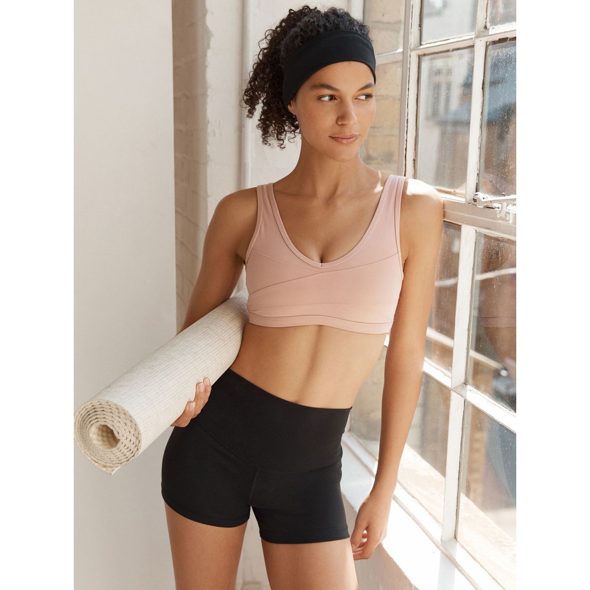 Brassière de sport croisée devant rose, NEXT