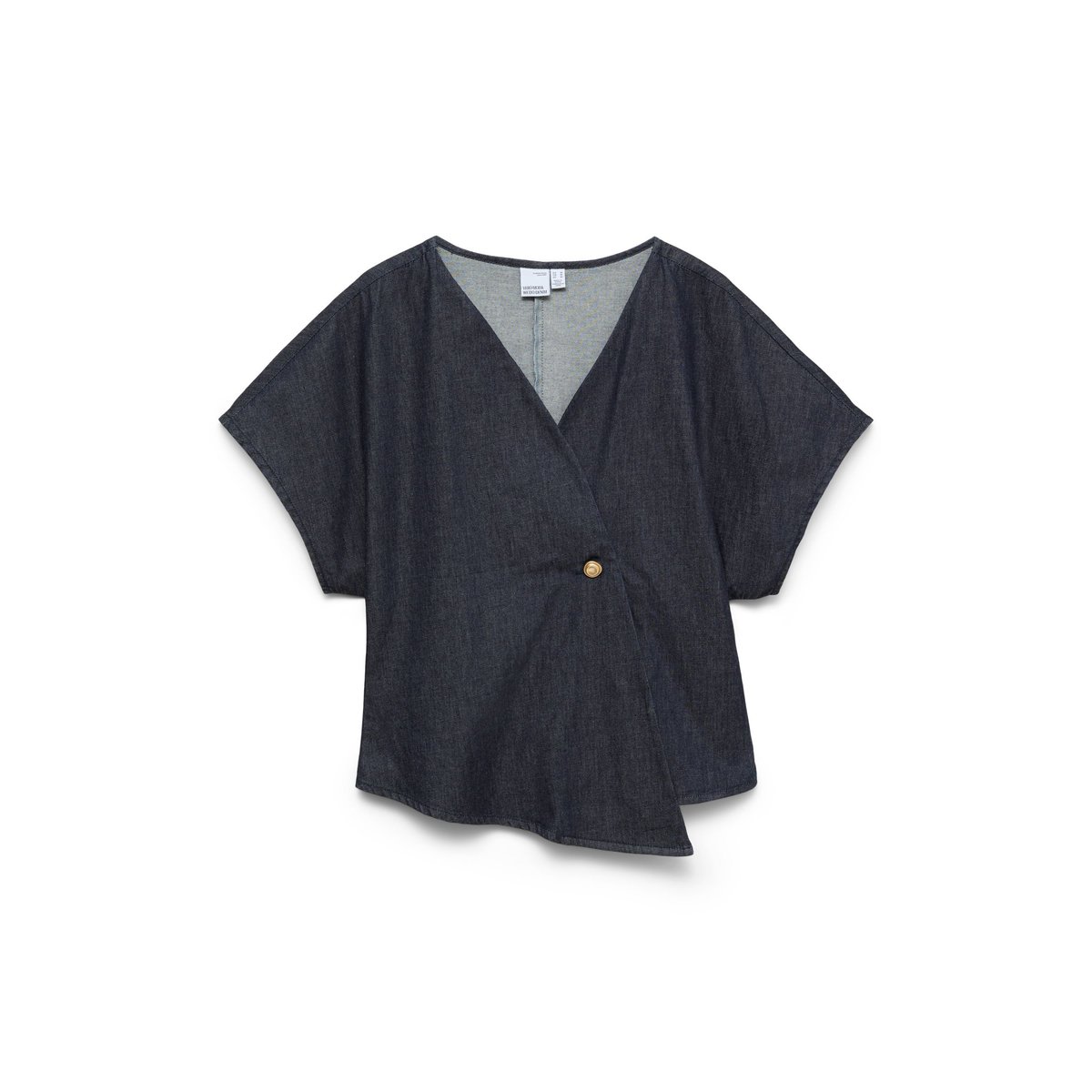 Top Asymétrique dark blue denim, VERO MODA
