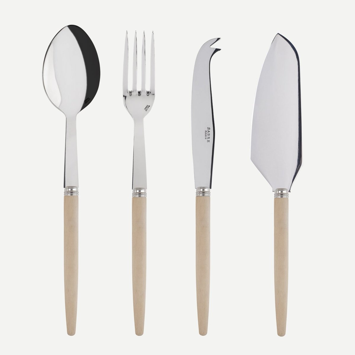Set Les Essentiels - ensemble de 4 couverts de service, Jonc bois clair, SABRE
