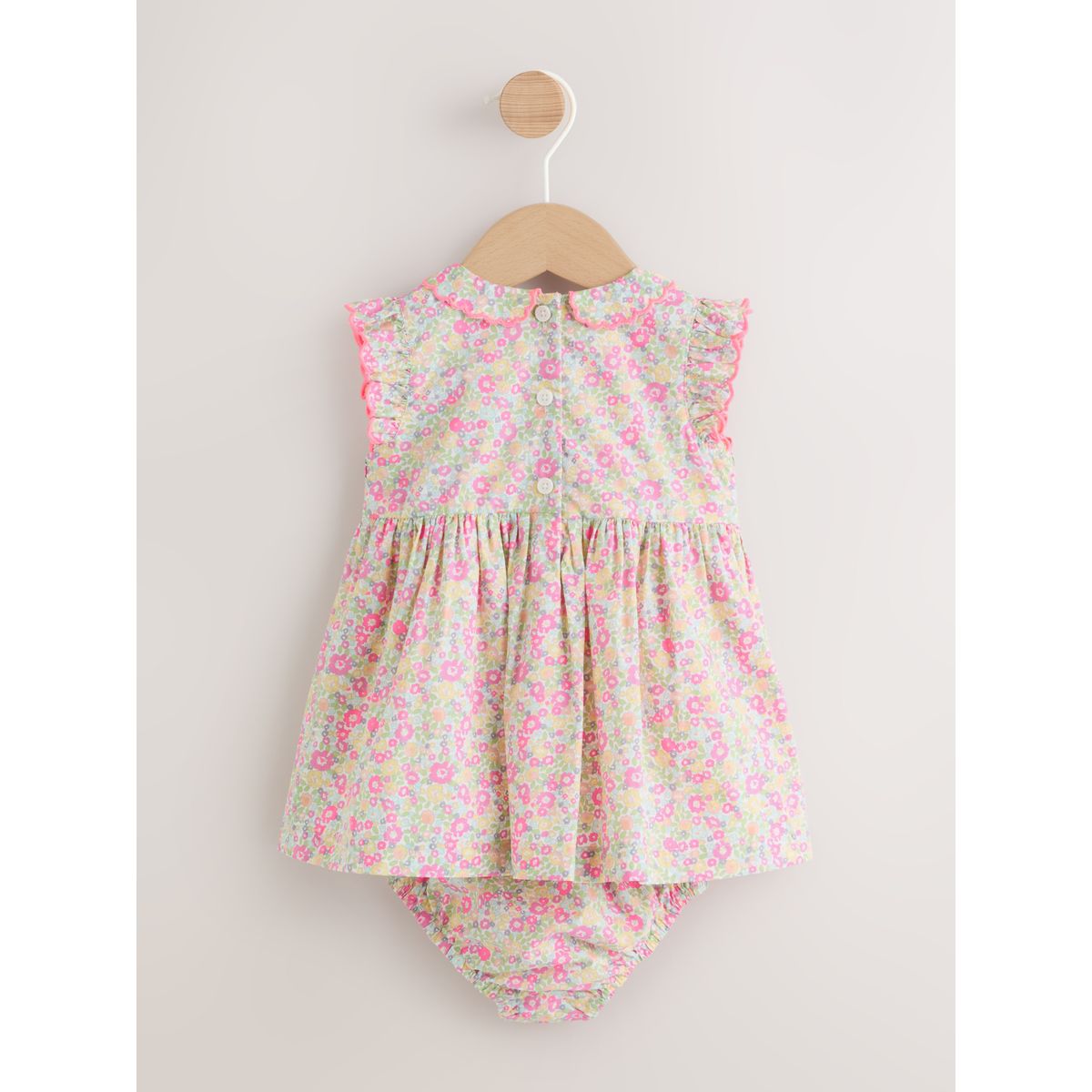 Robe tissée et culotte bébé, 2 pièces rose motif fleurs, NEXT