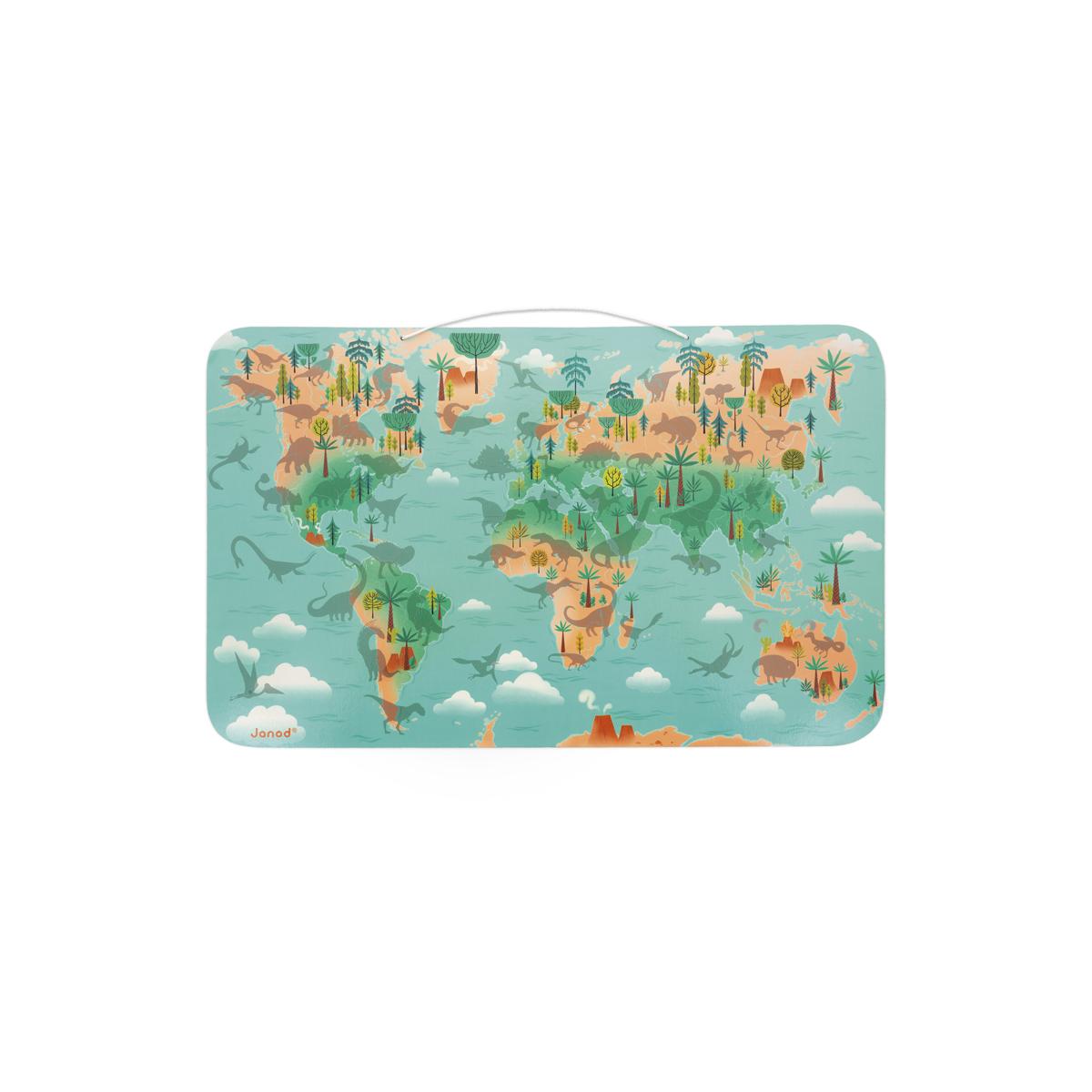 Planisphère magnétique Dino multicolore, JANOD