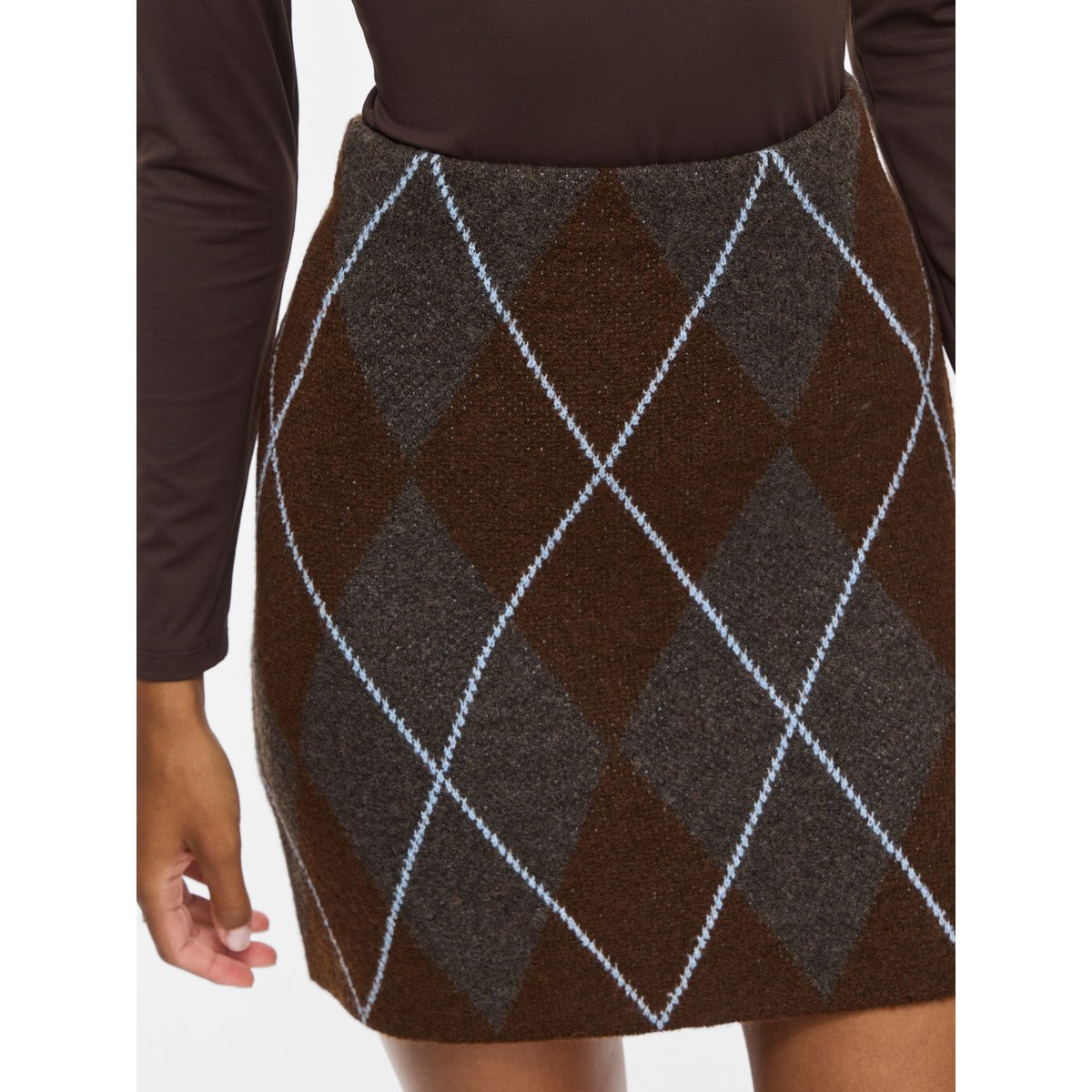 Jupe En Maille gris - dark grey melange1, VILA