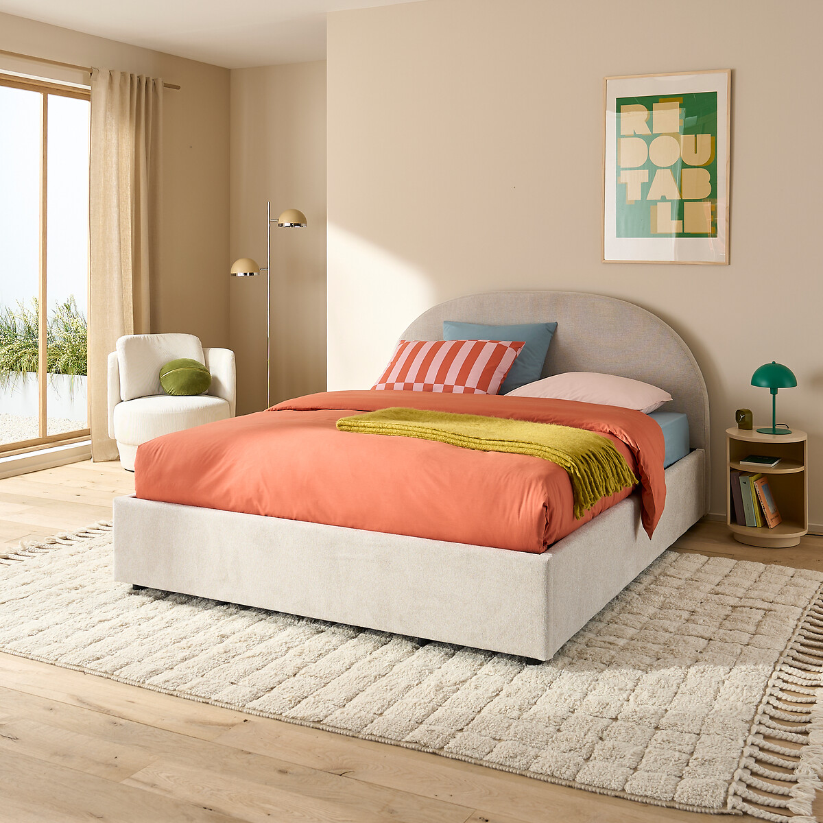 Lit coffre avec sommier relevable, Papilla ecru, LA REDOUTE INTERIEURS