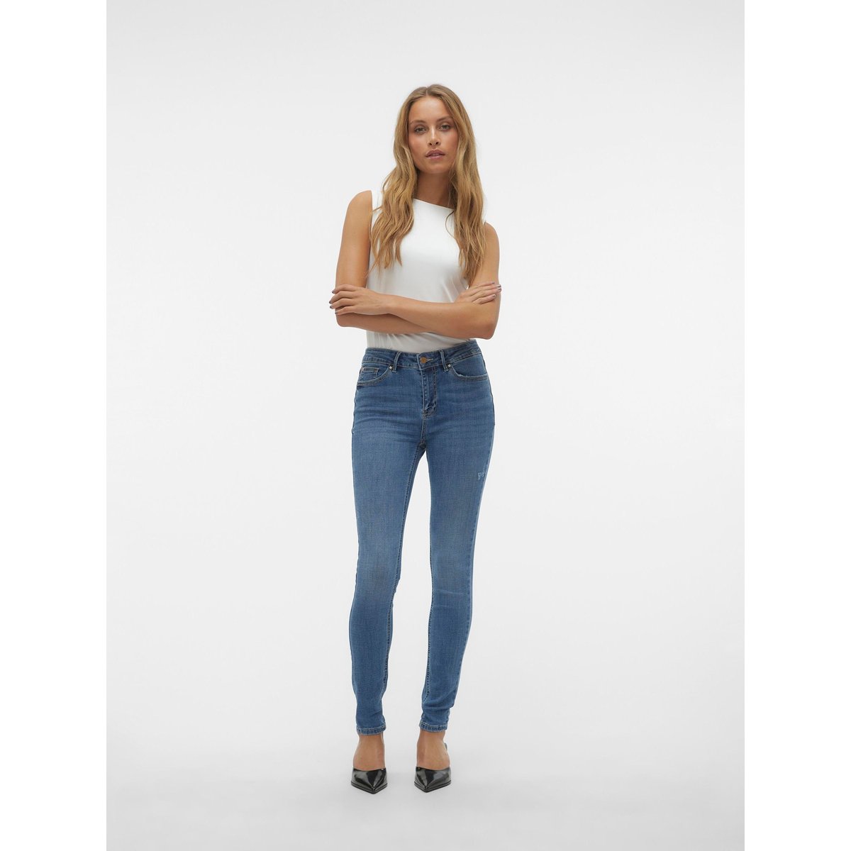 Jean Skinny medium blue denim, VERO MODA