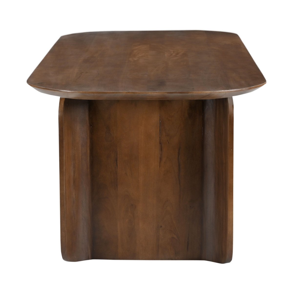 Table à manger 8 personnes en bois massif- DUMAI bois foncé, DRAWER