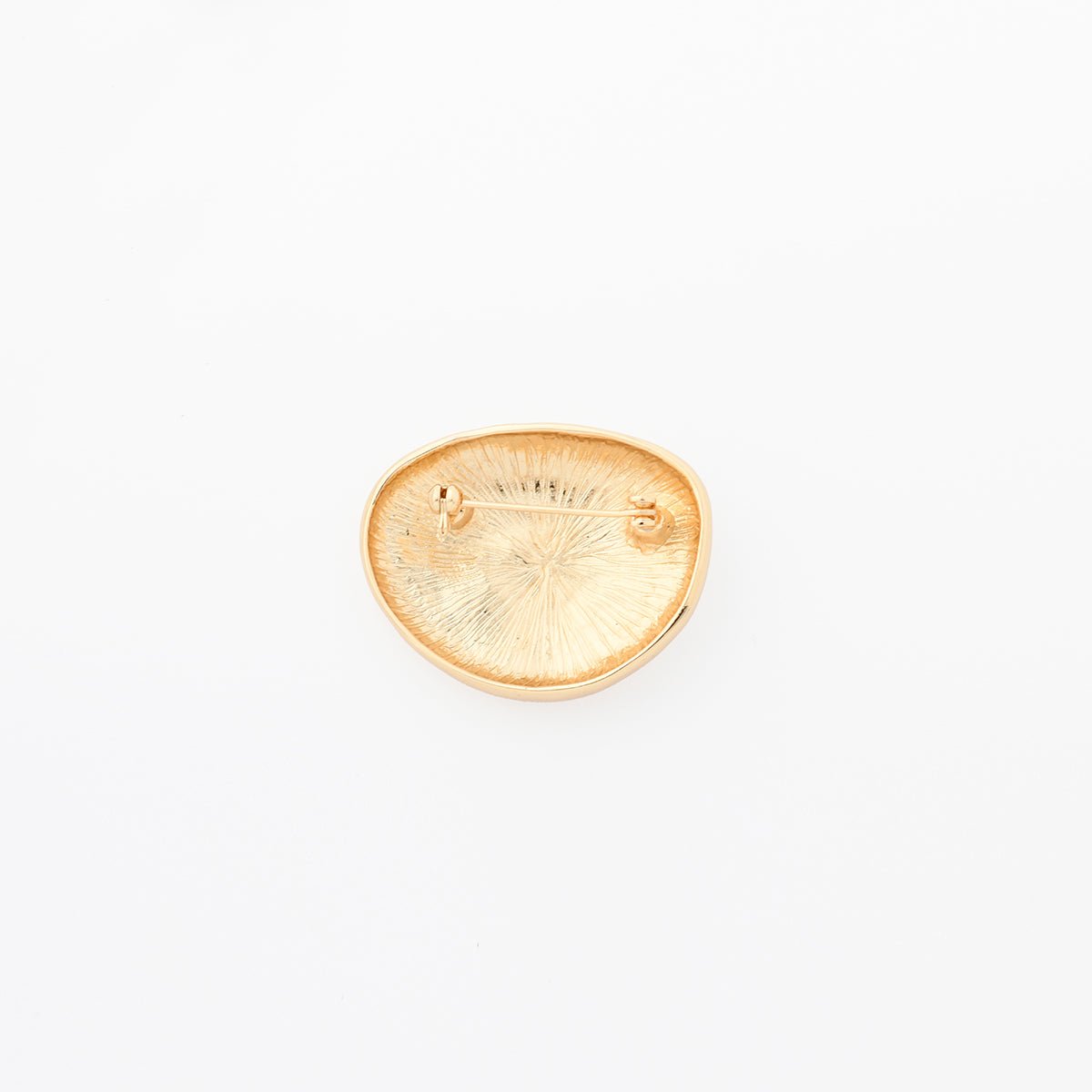 Broche galet - Collection Recyclée doré, BALABOOSTE