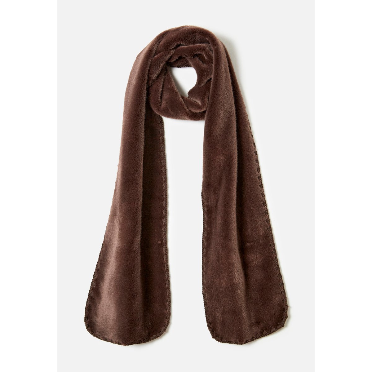 Echarpe réversible douce marron chocolat, DAMART