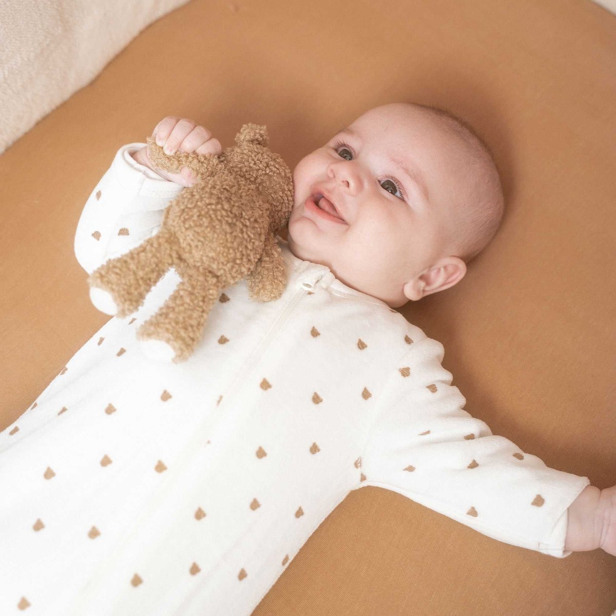 Pyjama bébé en coton - Tête d'ourson crudo, TROIS KILOS SEPT