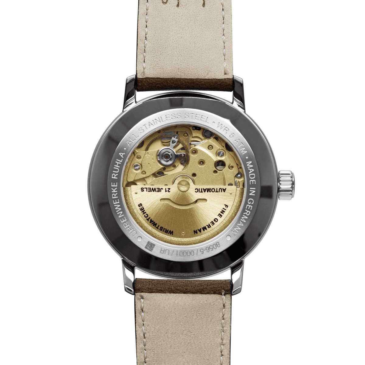 Montre Analogique HINDENBURG argenté beige marron, ZEPPELIN