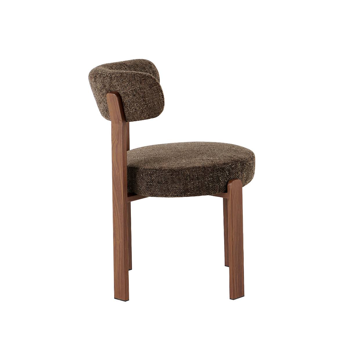 Chaise en tissu MANON marron, MADE IN MEUBLES