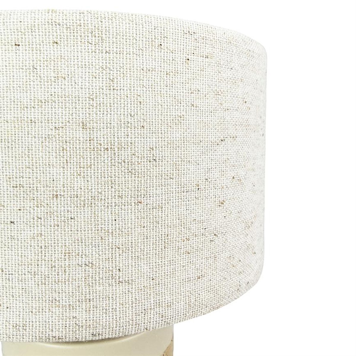 Mellow – Lampe à poser LED rechargeable en travertin et tissu, H 23 cm travertin/ nature, DYBERG LARSEN