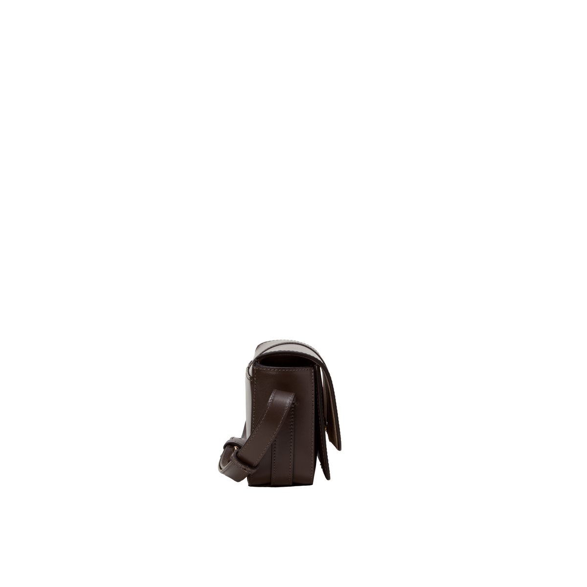 Sac à bandoulière small avec fermeture magnétique élégante marron foncé, MARC O'POLO