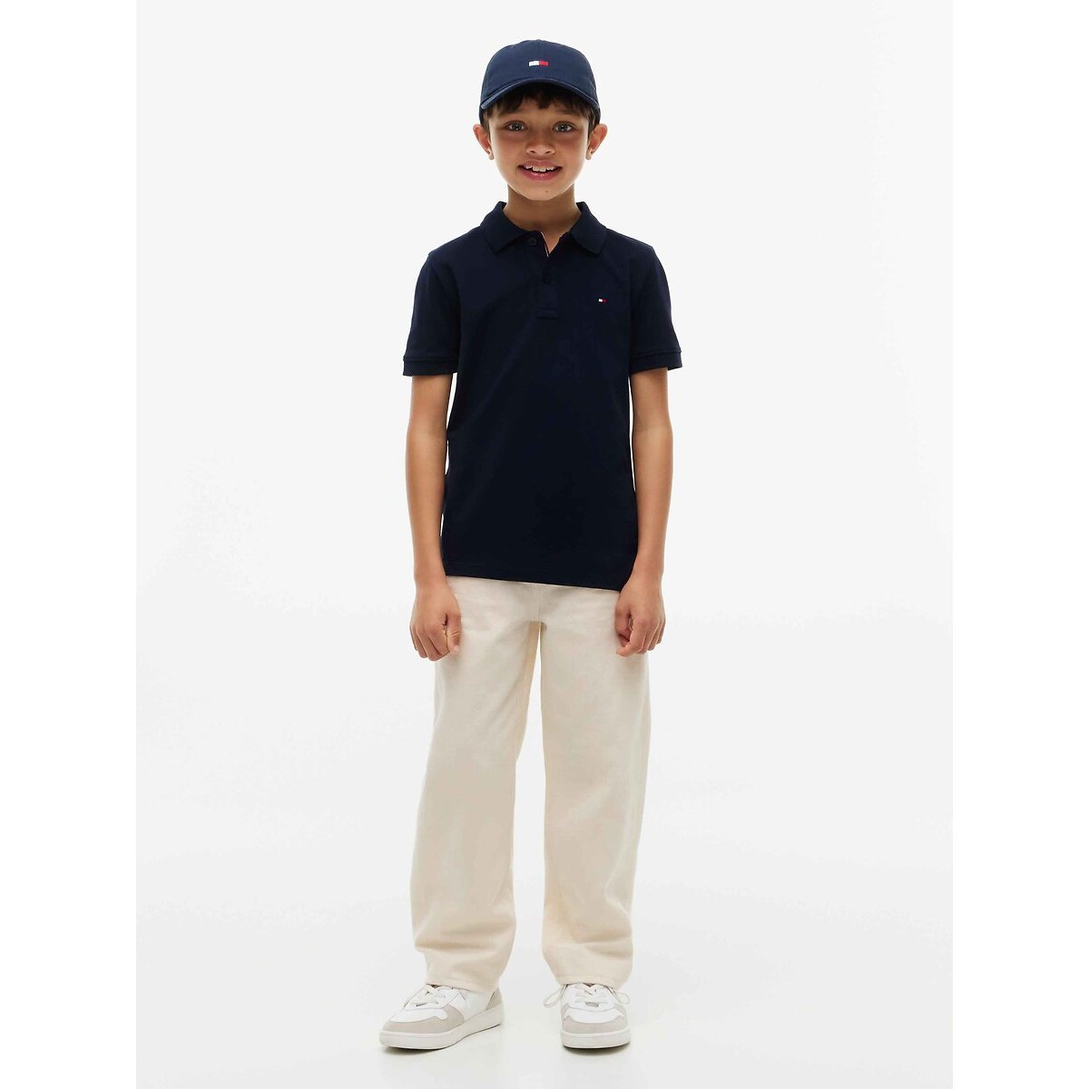 Poloshirt mit kurzen Ärmeln marine, TOMMY HILFIGER