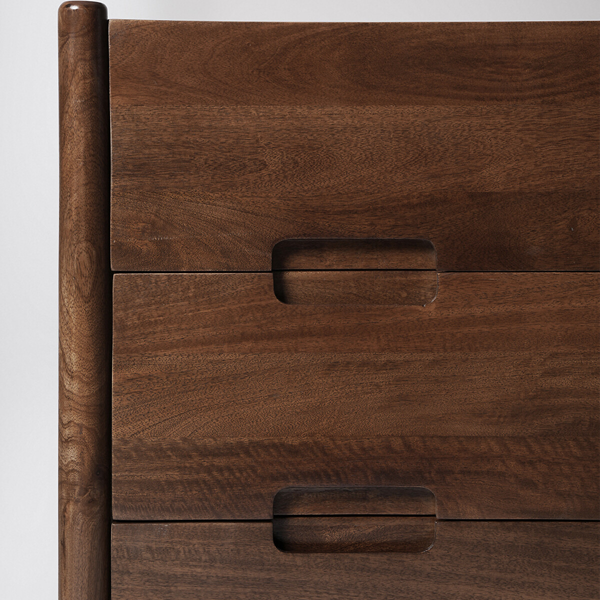 Biscoe Mango Wood 3 Drawer Chest Of Drawers dark brown, SWOON